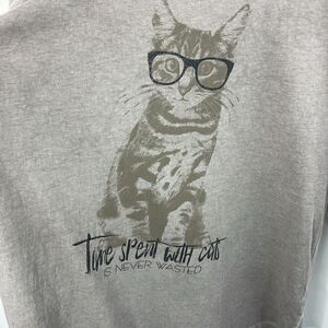 Gina Benotti 3/4 sleeve shirt Time Spent with Cats is Never Wastes Cat shirt MED